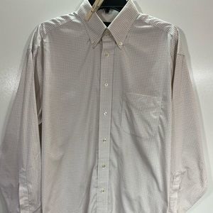 Men’s Joseph A Bank Size Large Button Up Shirt Tan